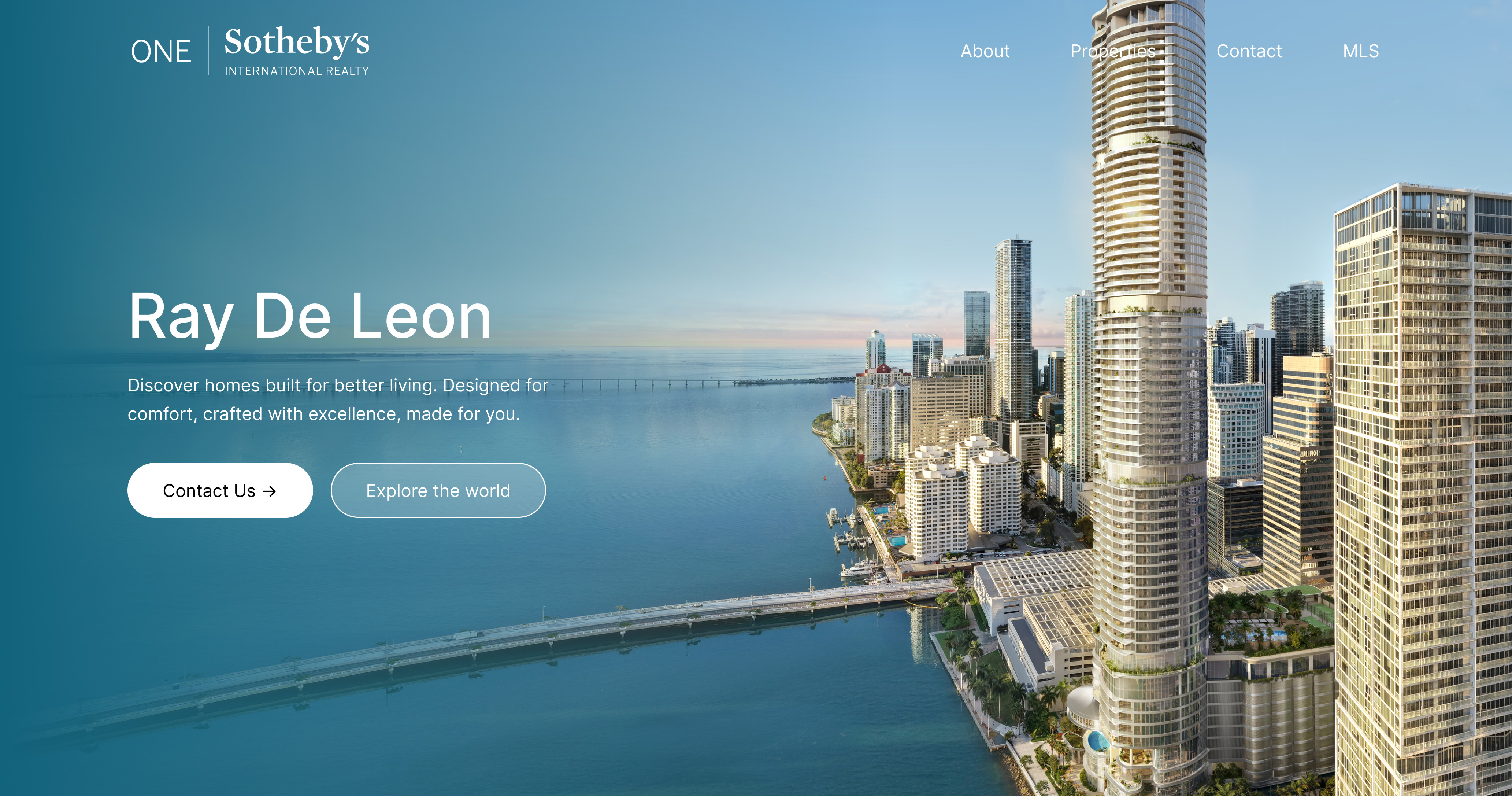 Real estate website template preview